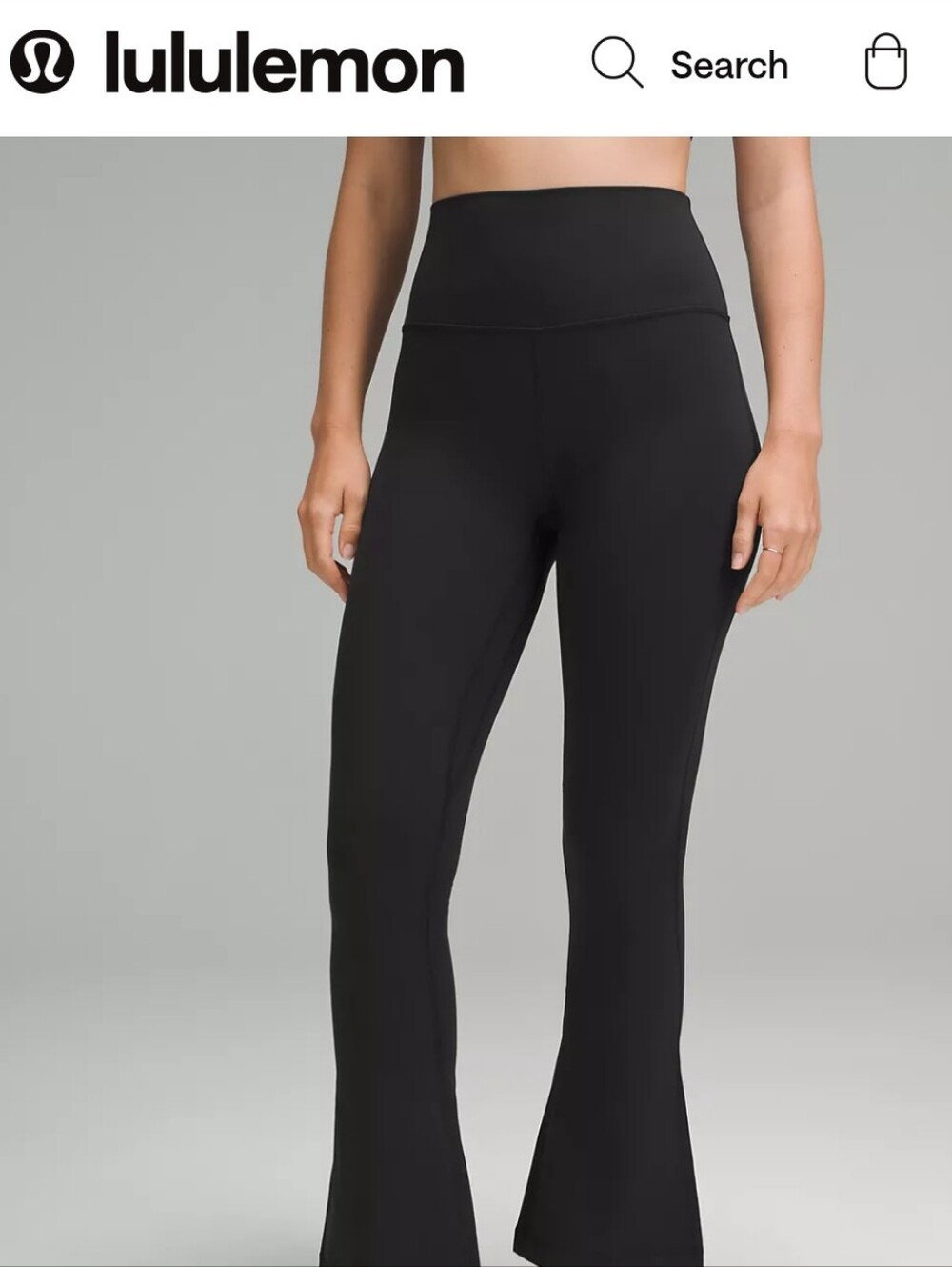 lululemon Black High-Rise Bootcut Leggings